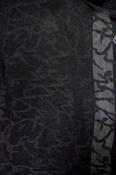 Photo4: Mint O0909R Vintage Japanese kimono   Black HAORI short jacket for women / Silk. Ivy   (Grade A) (4)