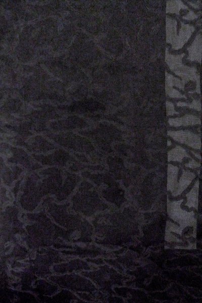 Photo5: Mint O0909R Vintage Japanese kimono   Black HAORI short jacket for women / Silk. Ivy   (Grade A) (5)