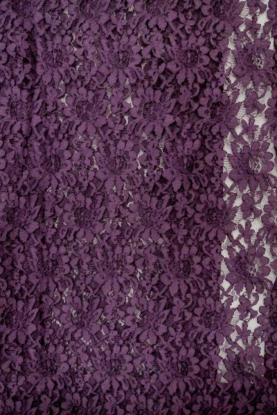 Photo4: O0909S Vintage Japanese kimono  Dark Purple HAORI short jacket for women / Synthetic. Flower Lace fabric  (Grade B) (4)