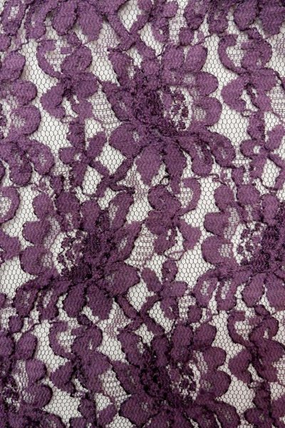 Photo5: O0909S Vintage Japanese kimono  Dark Purple HAORI short jacket for women / Synthetic. Flower Lace fabric  (Grade B) (5)