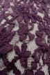 Photo10: O0909S Vintage Japanese kimono  Dark Purple HAORI short jacket for women / Synthetic. Flower Lace fabric  (Grade B) (10)