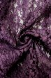 Photo11: O0909S Vintage Japanese kimono  Dark Purple HAORI short jacket for women / Synthetic. Flower Lace fabric  (Grade B) (11)