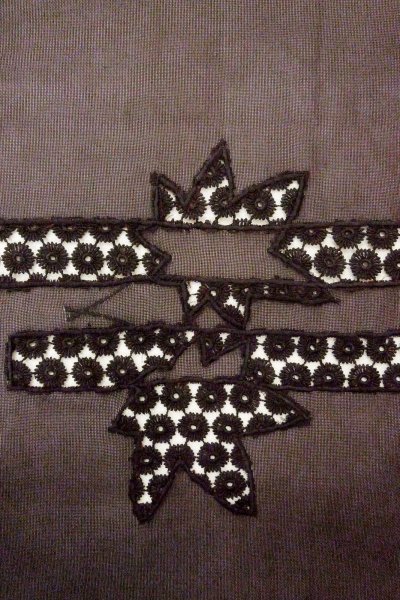 Photo5: Mint O0909T Vintage Japanese kimono   Black HAORI short jacket for women / Silk. Flower,   (Grade A) (5)