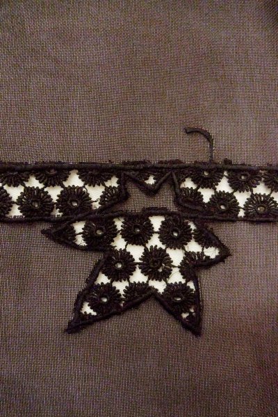 Photo7: Mint O0909T Vintage Japanese kimono   Black HAORI short jacket for women / Silk. Flower,   (Grade A) (7)