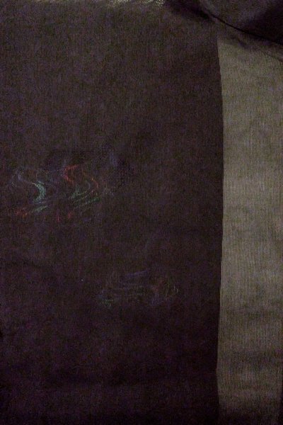 Photo3: Mint O0909U Vintage Japanese kimono   Black HAORI short jacket for women / Silk. Stream,   (Grade A) (3)