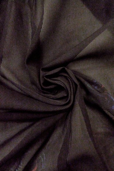 Photo11: Mint O0909U Vintage Japanese kimono   Black HAORI short jacket for women / Silk. Stream,   (Grade A) (11)