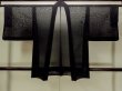 Photo2: Mint O0909V Vintage Japanese kimono   Black HAORI short jacket for women / Silk. Stripes   (Grade A) (2)