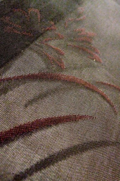 Photo7: O0909W Vintage Japanese kimono   Black HAORI short jacket for women / Silk. Flower,   (Grade B) (7)