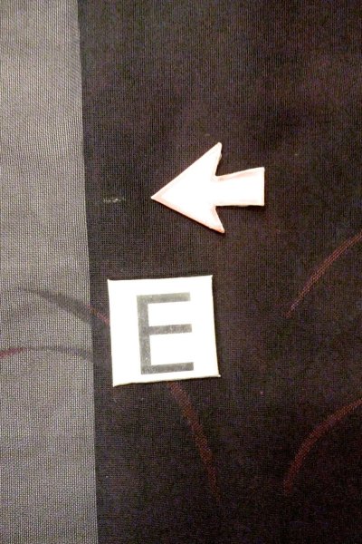 Photo17: O0909W Vintage Japanese kimono   Black HAORI short jacket for women / Silk. Flower,   (Grade B) (17)