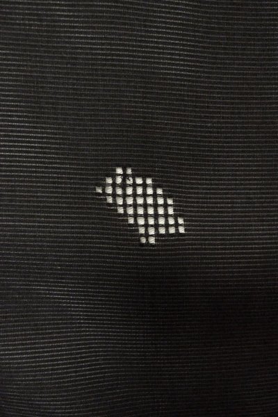 Photo5: Mint O0909Z Vintage Japanese kimono   Black HAORI short jacket for women / Silk. Geometrical pattern   (Grade A) (5)