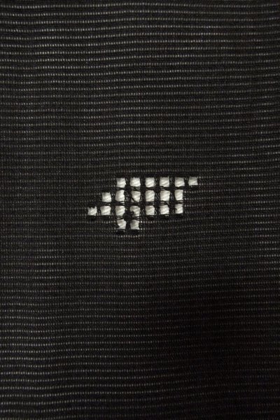 Photo6: Mint O0909Z Vintage Japanese kimono   Black HAORI short jacket for women / Silk. Geometrical pattern   (Grade A) (6)