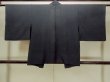 Photo2: O0910C Vintage Japanese kimono   Black HAORI short jacket for women / Silk.    (Grade B) (2)