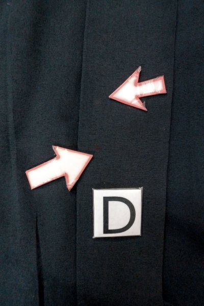 Photo15: O0910C Vintage Japanese kimono   Black HAORI short jacket for women / Silk.    (Grade B) (15)