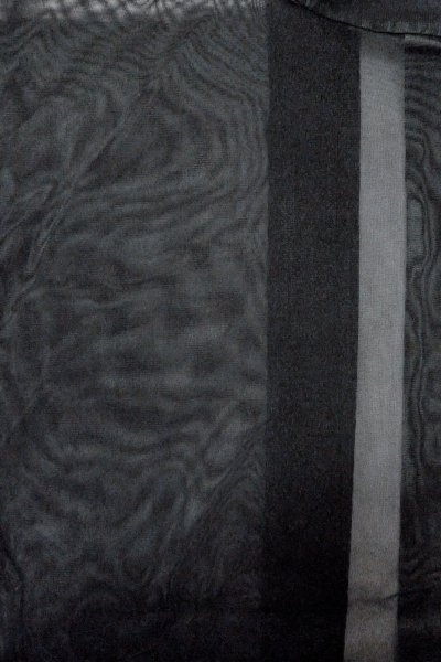 Photo3: O0910D Vintage Japanese kimono   Black HAORI short jacket for women / Silk.    (Grade B) (3)