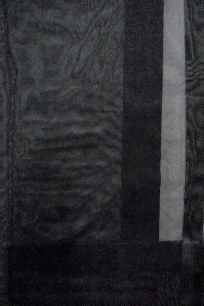 Photo4: O0910D Vintage Japanese kimono   Black HAORI short jacket for women / Silk.    (Grade B) (4)