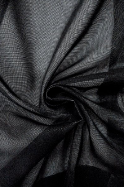 Photo9: O0910D Vintage Japanese kimono   Black HAORI short jacket for women / Silk.    (Grade B) (9)