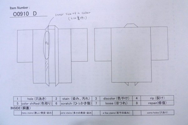 Photo11: O0910D Vintage Japanese kimono   Black HAORI short jacket for women / Silk.    (Grade B) (11)