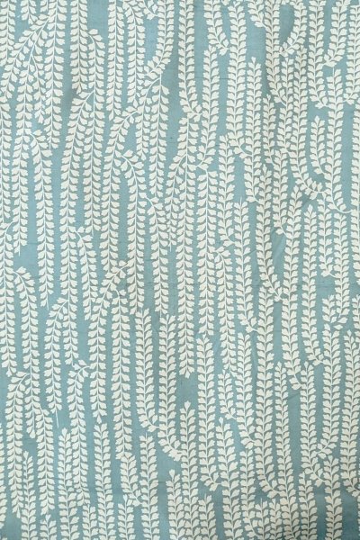 Photo4: O1002A Vintage Japanese kimono Grayish Light Blue HITOE unlined for women / Silk. Japanese wisteria (Grade C) (4)