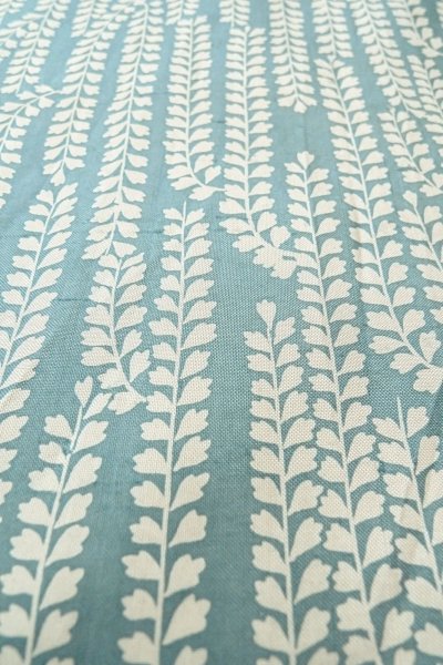 Photo9: O1002A Vintage Japanese kimono Grayish Light Blue HITOE unlined for women / Silk. Japanese wisteria (Grade C) (9)