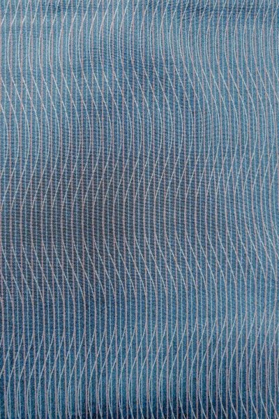 Photo5: O1002B Vintage Japanese kimono Grayish Blue HITOE unlined for women / Silk. Stripes (Grade B) (5)