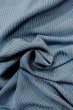 Photo12: O1002B Vintage Japanese kimono Grayish Blue HITOE unlined for women / Silk. Stripes (Grade B) (12)