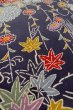 Photo8: O1002C Vintage Japanese kimono Indigo Blue HITOE unlined for women / Silk. Chrysanthemum (Grade B) (8)