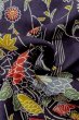 Photo12: O1002C Vintage Japanese kimono Indigo Blue HITOE unlined for women / Silk. Chrysanthemum (Grade B) (12)