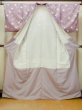 Photo2: O1002D Vintage Japanese kimono Wisteria KOMON dyed for women / Synthetic. Chrysanthemum (Grade C) (2)