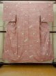 Photo1: O1002E Vintage Japanese kimono Dark Pink KOMON dyed for women / Silk. Flower (Grade C) (1)