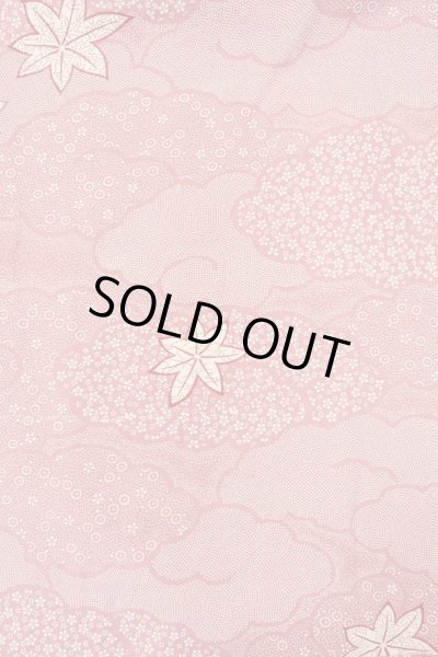 Photo4: O1002E Vintage Japanese kimono Dark Pink KOMON dyed for women / Silk. Flower (Grade C) (4)