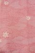 Photo4: O1002E Vintage Japanese kimono Dark Pink KOMON dyed for women / Silk. Flower (Grade C) (4)
