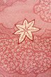 Photo7: O1002E Vintage Japanese kimono Dark Pink KOMON dyed for women / Silk. Flower (Grade C) (7)