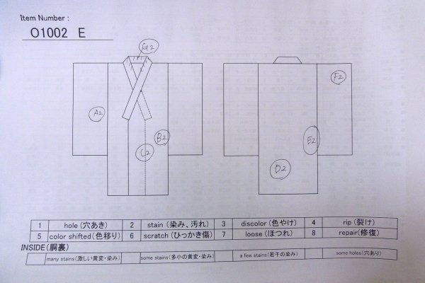 Photo13: O1002E Vintage Japanese kimono Dark Pink KOMON dyed for women / Silk. Flower (Grade C) (13)