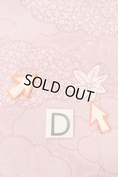 Photo17: O1002E Vintage Japanese kimono Dark Pink KOMON dyed for women / Silk. Flower (Grade C) (17)