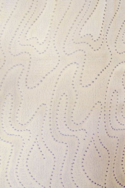 Photo6: O1002G Vintage Japanese kimono Pale Light Purple IROMUJI plain colored for women / Silk. Abstract pattern (Grade C) (6)