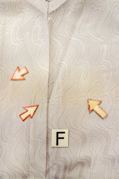 Photo19: O1002G Vintage Japanese kimono Pale Light Purple IROMUJI plain colored for women / Silk. Abstract pattern (Grade C) (19)