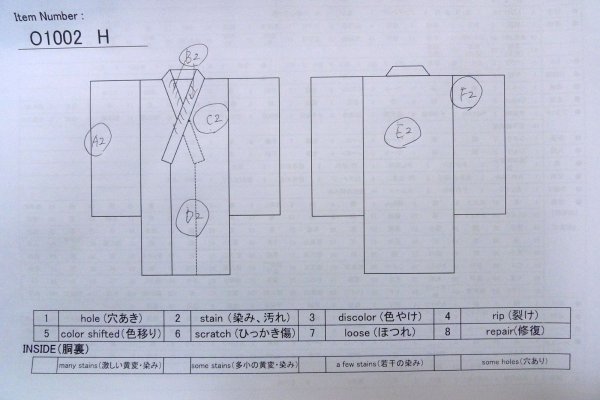 Photo13: O1002H Vintage Japanese kimono Pale Grayish Wisteria KOMON dyed for women / Silk. Flower (Grade C) (13)