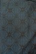 Photo4: O1002I Vintage Japanese kimono Indigo Blue TSUMUGI pongee for women / Silk. Hemp leaf (Grade B) (4)