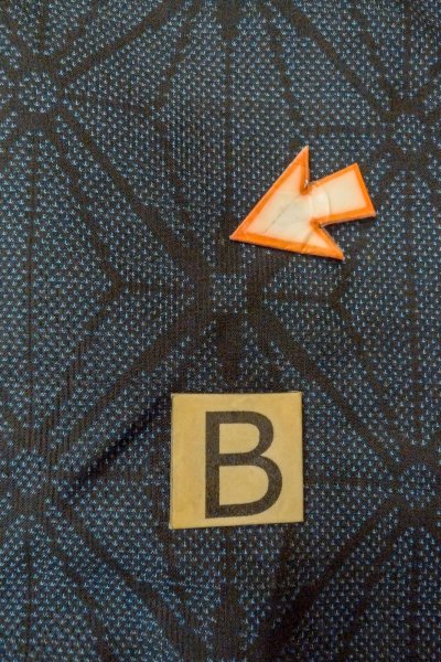 Photo16: O1002I Vintage Japanese kimono Indigo Blue TSUMUGI pongee for women / Silk. Hemp leaf (Grade B) (16)