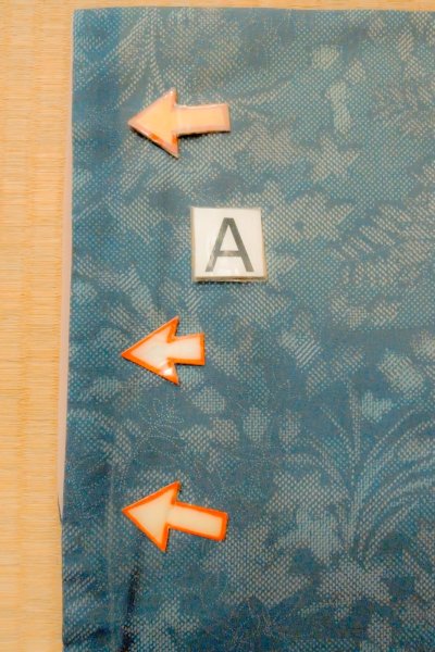 Photo14: O1002J Vintage Japanese kimono Dark Grayish Light Blue TSUMUGI pongee for women / Silk. Flower (Grade D) (14)