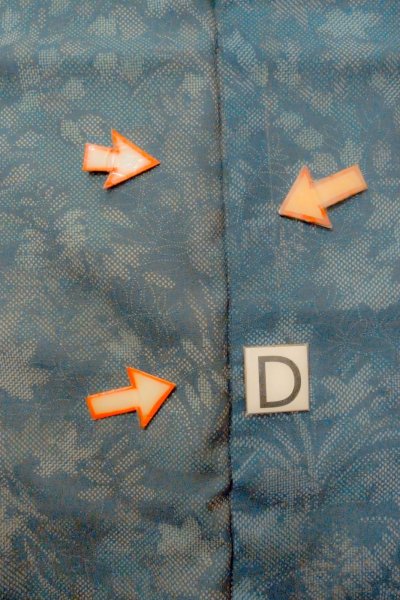 Photo17: O1002J Vintage Japanese kimono Dark Grayish Light Blue TSUMUGI pongee for women / Silk. Flower (Grade D) (17)