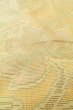 Photo9: Mint O1002M Vintage Japanese kimono Pale Yellow TSUMUGI pongee for women / Silk. Flower (Grade A) (9)