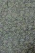 Photo4: O1002N Vintage Japanese kimono Pale Gray TSUMUGI pongee for women / Silk. Leaf (Grade C) (4)