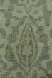 Photo6: O1002O Vintage Japanese kimono Grayish Green TSUMUGI pongee for women / Linen. Chinz pattern (Grade D) (6)