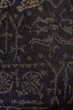 Photo3: O1002P Vintage Japanese kimono Black ORI woven for women / Silk. Chinese flower, The lining has holes or rips. (Grade B) (3)