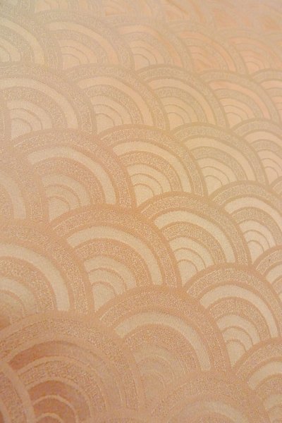 Photo9: O1002R Vintage Japanese kimono Pale Light Pink IROMUJI plain colored for women / Silk. (Grade C) (9)