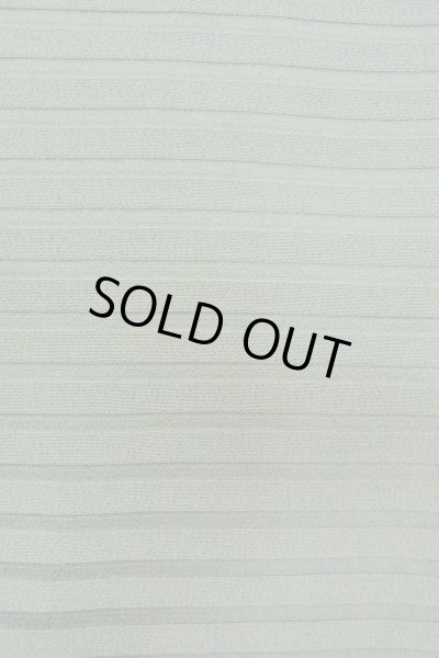 Photo7: O1002S Vintage Japanese kimono Light Grayish Green IROMUJI plain colored for women / Silk., There are some patterns on the lining. (Grade C) (7)