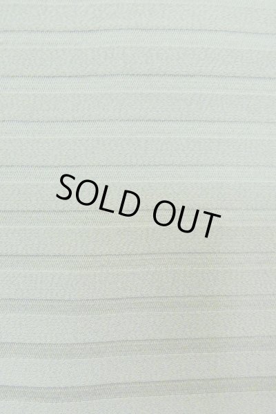 Photo8: O1002S Vintage Japanese kimono Light Grayish Green IROMUJI plain colored for women / Silk., There are some patterns on the lining. (Grade C) (8)