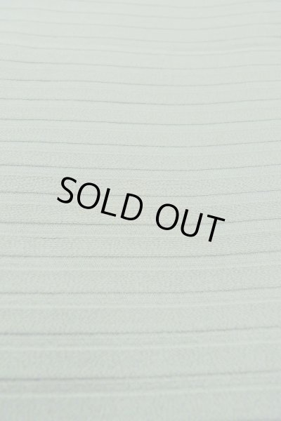 Photo11: O1002S Vintage Japanese kimono Light Grayish Green IROMUJI plain colored for women / Silk., There are some patterns on the lining. (Grade C) (11)