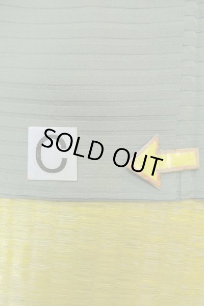 Photo19: O1002S Vintage Japanese kimono Light Grayish Green IROMUJI plain colored for women / Silk., There are some patterns on the lining. (Grade C) (19)